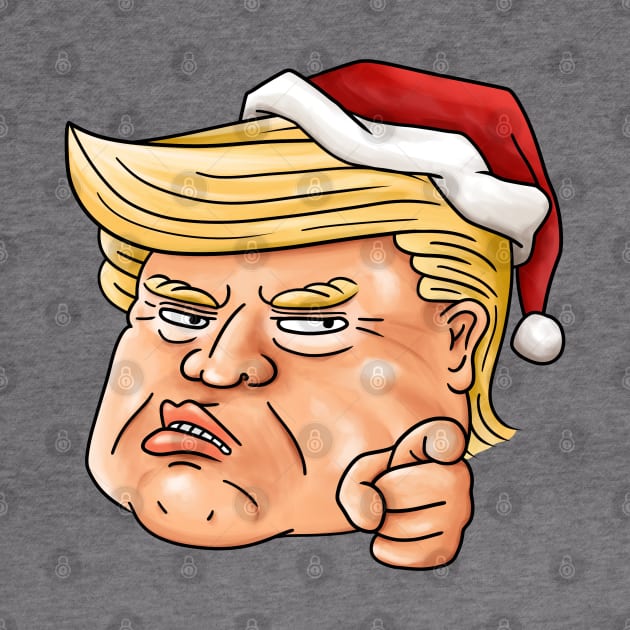 Grumpy Trump Santa Hat by Takeda_Art